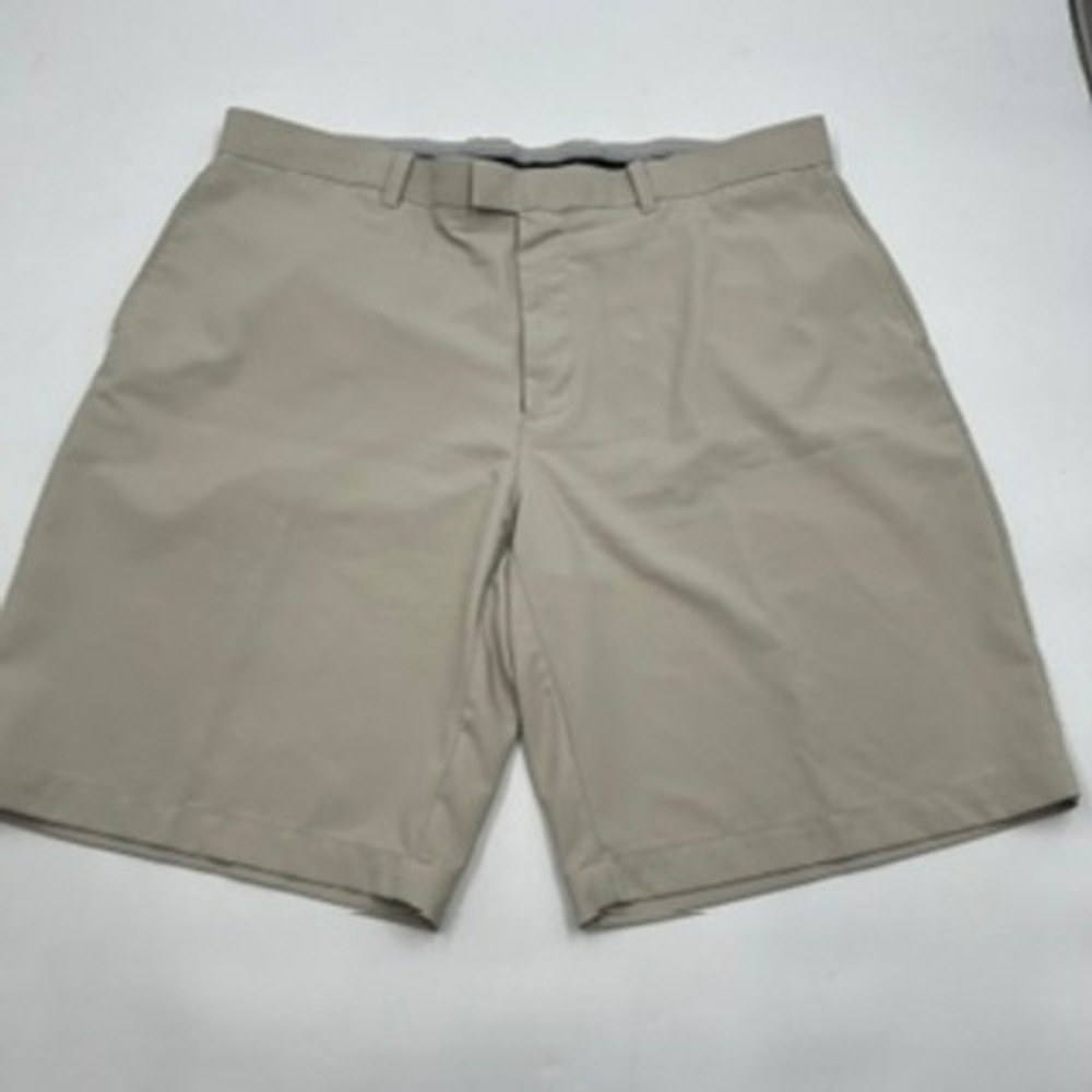 Callaway Mens Size 38‎ Tan Khaki Golf Shorts Flat Front Performance Polyester